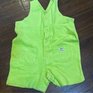 Zutano Bright Lime Terry Romper — 24 Months | Unisex